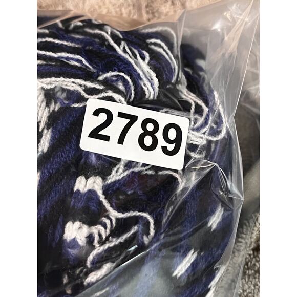 Anna Cai Knit Sweater Womens Small Black Blue Tassel Deep V Pullover Western - Picture 8 of 8